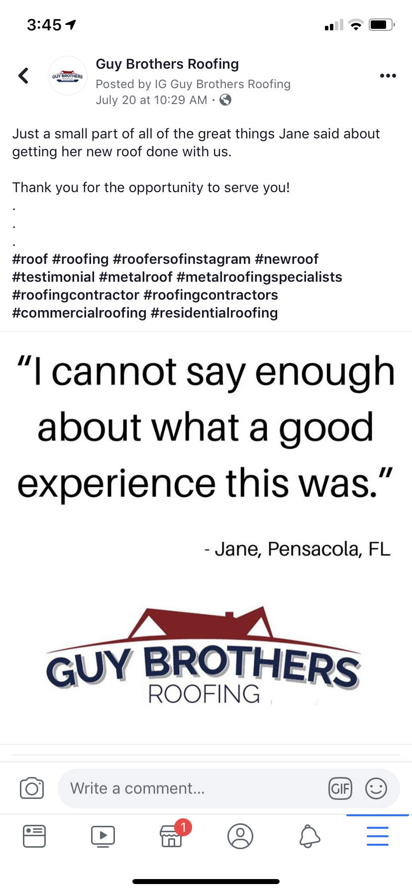 Guy Brothers Roofing Portfolio Grimy Studios